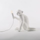Monkey Lamp Sitting White Seletti vista