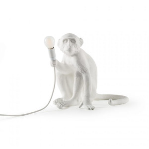 Monkey Lamp Sitting White Outdoor Seletti