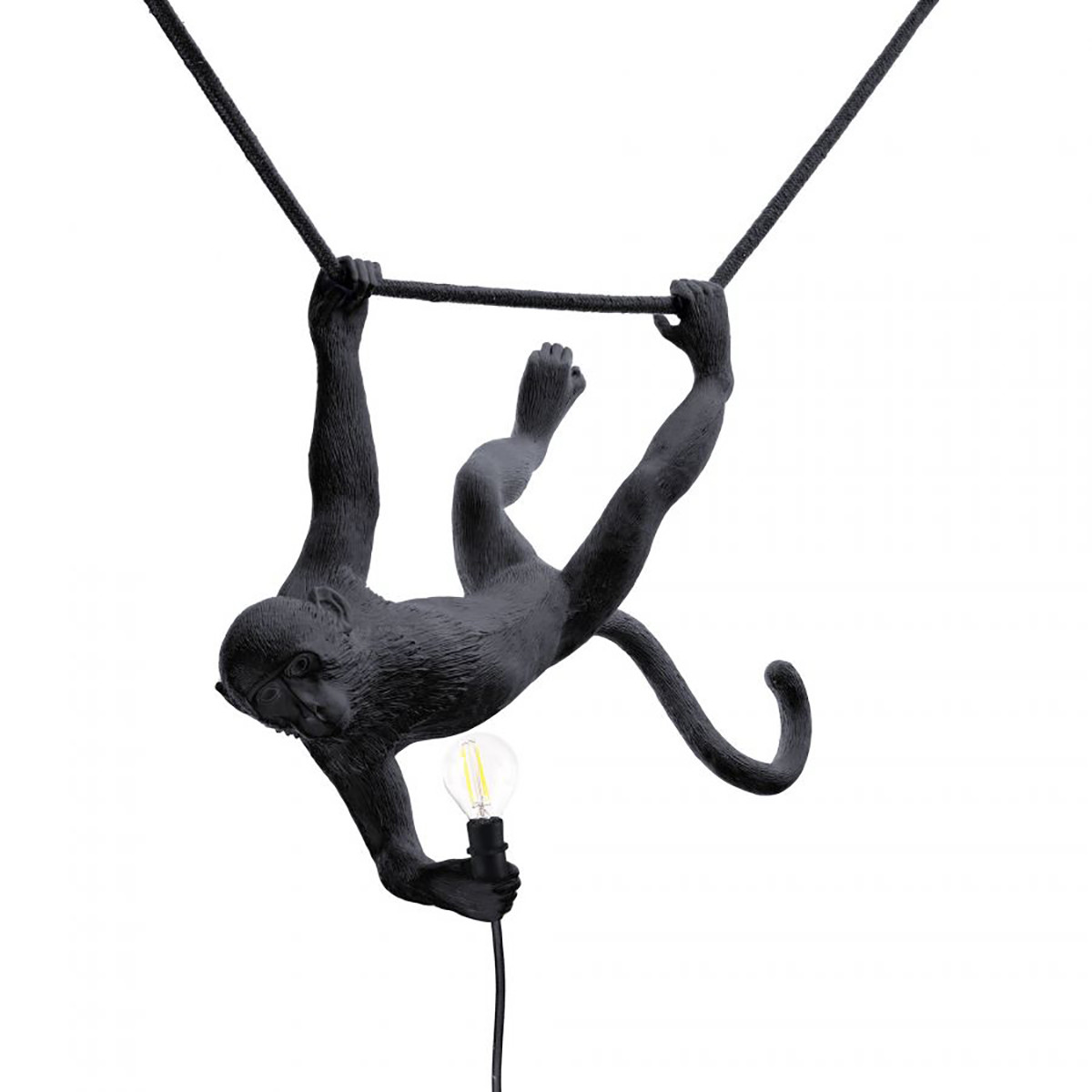 Monkey Lamp Swing Black Outdoor Seletti