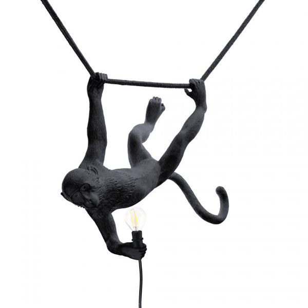 Monkey Lamp Swing Black Seletti