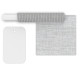 Set Moon Alu Divano 2 posti con 2 Poltrone Living e Tavolo da Caffè 100x60 Talenti finitura bianco/grigio