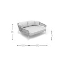 Moon Alu Daybed Talenti Outdoor dimensioni