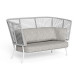 Moon Alu Divano Love Seat Talenti Outdoor bianco-grigio chiaro