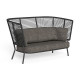 Moon Alu Divano Love Seat Talenti Outdoor grafite-grigio scuro