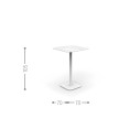 Moon Alu Tavolo da Bar 70 x 70 Talenti Outdoor dimensioni