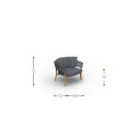 Moon Teak poltrona Living Talenti Outdoor dimensioni