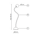 Moony H 145 Lampada da esterno Karman dimensioni