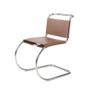 Knoll Mies Van Der Rohe MR Sedia senza braccioli in cuoio vista