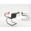 Knoll Mies Van Der Rohe MR Sedia senza braccioli in cuoio vista