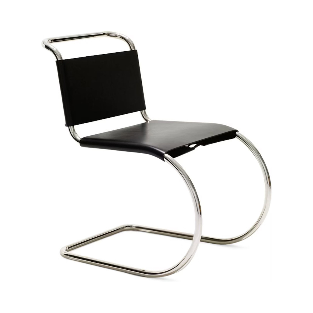 Knoll Mies Van Der Rohe MR Sedia senza braccioli in cuoio