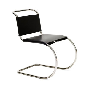 Knoll Mies Van Der Rohe MR Sedia senza braccioli in cuoio