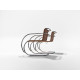 Knoll Mies Van Der Rohe MR Sedia con braccioli in midollino vista