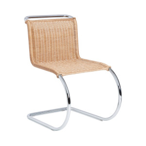 Knoll Mies Van Der Rohe MR Sedia senza braccioli in midollino
