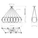 Munari 8 Lampada a sospensione DCW éditions dimensioni