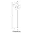 Muse 554.65 lampada da terra Tooy dimensioni