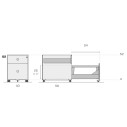 Mya 02 Cassettiera Standard Fantin dimensioni