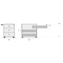Mya 03 Cassettiera Standard Fantin dimensioni