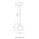 Nabila 552.22 lampada a sospensione Tooy dimensioni