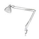 FontanaArte Naska Grande lampada da tavolo cromo con morsetto vista