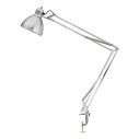 FontanaArte Naska Grande lampada da tavolo cromo con morsetto vista