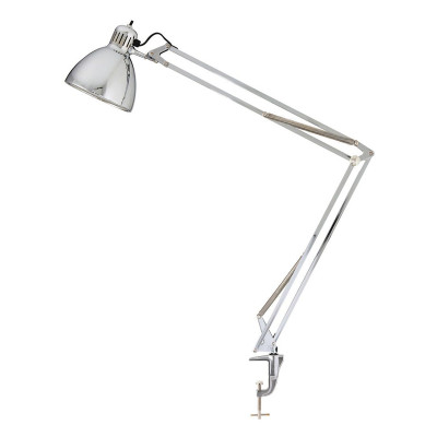 FontanaArte Naska Grande lampada da tavolo cromo con morsetto