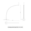 Nastro 563.64 lampada da terra Tooy dimensioni