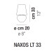 Naxos LT 33 lampada da tavolo Vistosi dimensioni