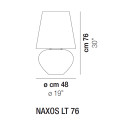 Naxos LT 76 lampada da tavolo Vistosi dimensioni