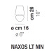Naxos LT MN lampada da tavolo Vistosi dimensioni