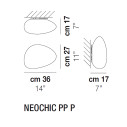 Neochic PP P lampada da parete-soffitto Vistosi dimensioni