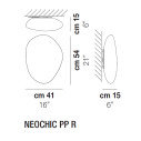 Neochic PP R lampada da parete-soffitto Vistosi dimensioni