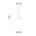 Artemide NH 35 Ceiling lampada da soffitto dimensioni