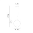 Artemide NH 35 Suspension lampada a sospensione dimensioni