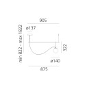 Artemide NH S2 14 lampada a sospensione dimensioni