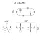 Artemide NH S5 Elliptic lampada a sospensione dimensioni