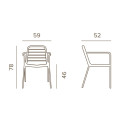 Nida Armchair Armchair Grattoni dimensioni