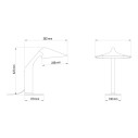 Niwaki Lampada da tavolo DCW éditions dimensioni