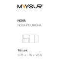 Poltrona Nova Myyour dimensioni