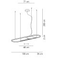 Nucleo L 130 lampada a sospensione Modo Luce dimensioni