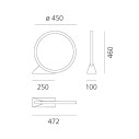 Artemide O 45 lampada da terra-parete-soffitto per esterno dimensioni