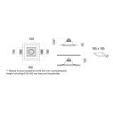 Ofiuco 4183 Faretto a incasso a plafone 9010 novantadieci dimensioni