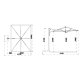 Ombrellone Astro Starwhite 3x4 Scolaro dimensioni