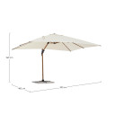 Ombrellone Braccio Orion 3x4 natural-beige Bizzotto dimensioni