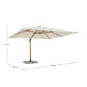 Ombrellone Braccio Orion 4x4 natural-beige Bizzotto dettaglio