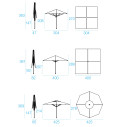 Ombrellone Ducale Emu dimensioni