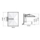Ombrellone Galileo Inox 3x4 Scolaro dimensioni