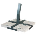 Ombrellone Leonardo Braccio 3x4 Scolaro dettaglio base quadrata optional