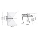 Ombrellone Leonardo Braccio 3x4 Scolaro dimensioni