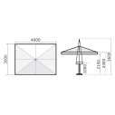 Ombrellone Leonardo Telescopic 3x4 Scolaro dimensioni