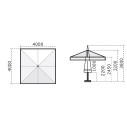 Ombrellone Leonardo Telescopic 4x4 Scolaro dimensioni
